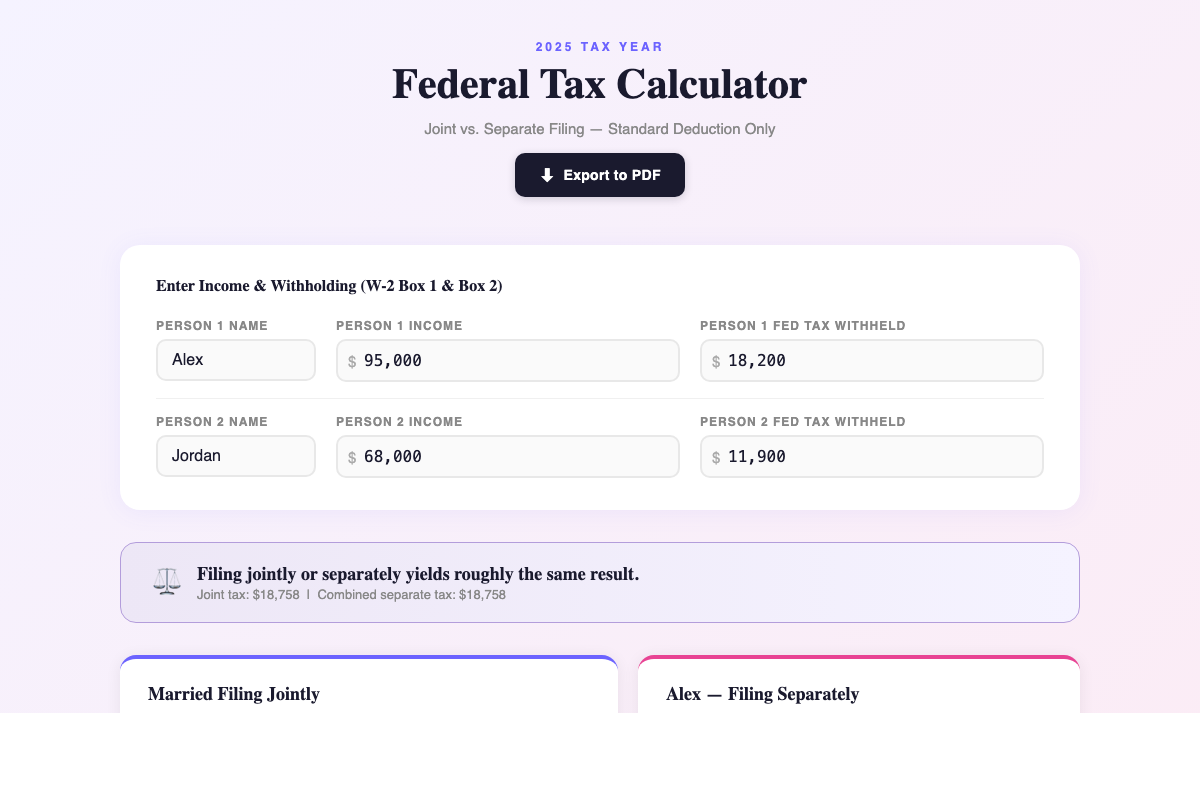 Tax Liability Calculator preview